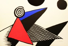 A large lithograph by artist Alexander Calder